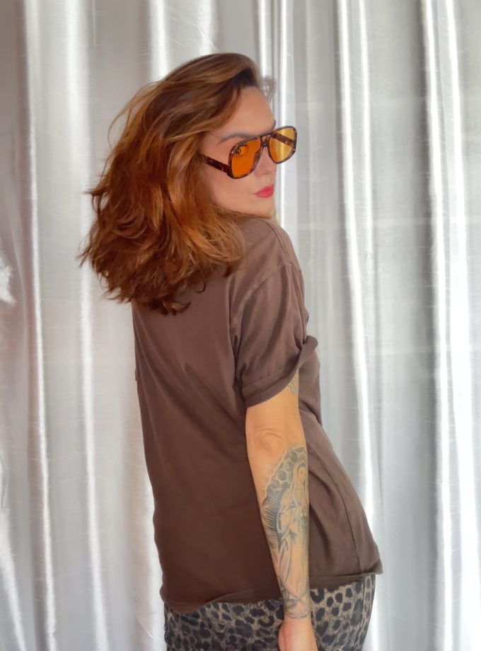 T-shirt Jimi Hendrix – édition vintage brown