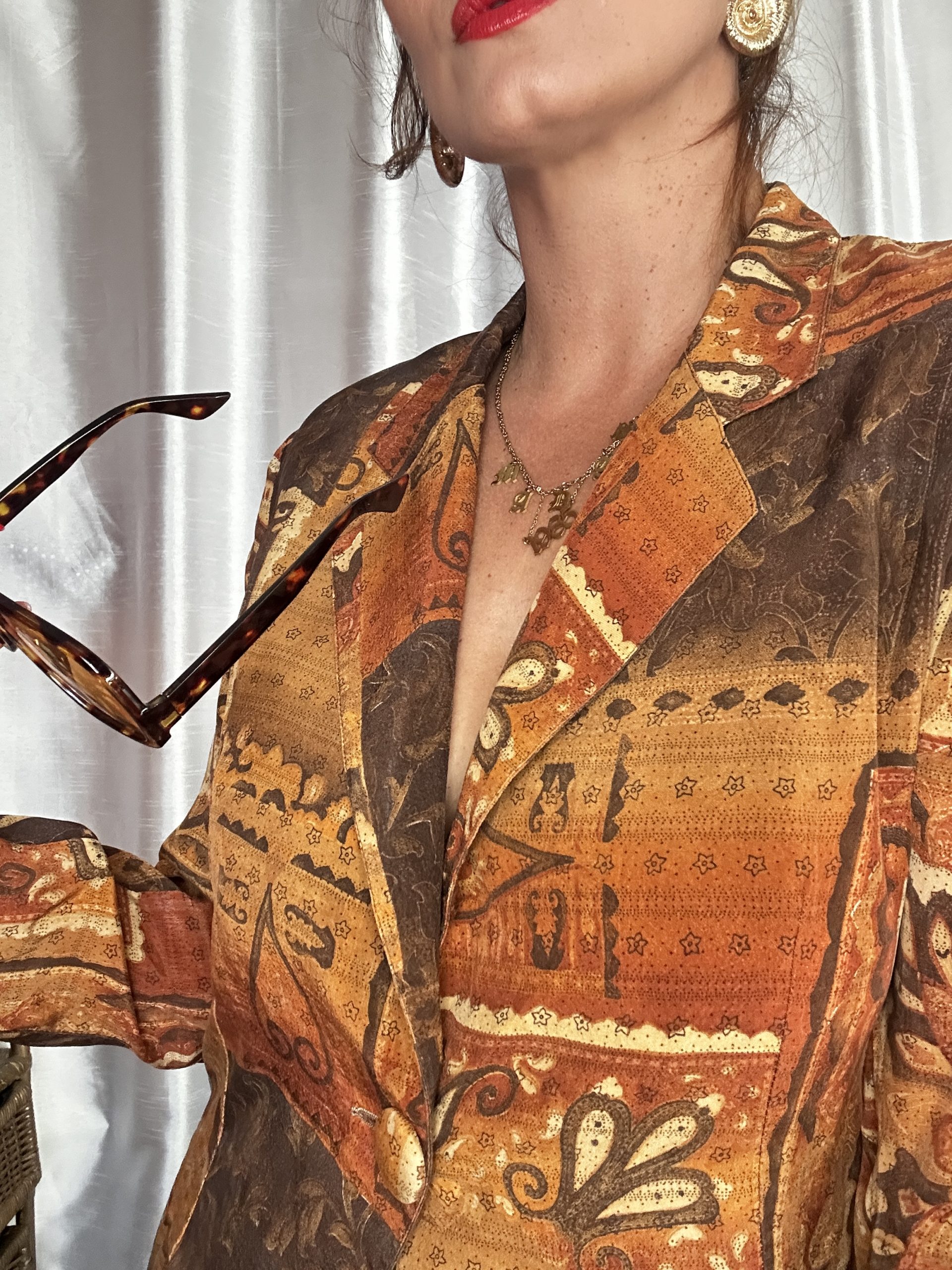 Veste vintage Sarah B – Made in France – 100% Cupro – Image 4
