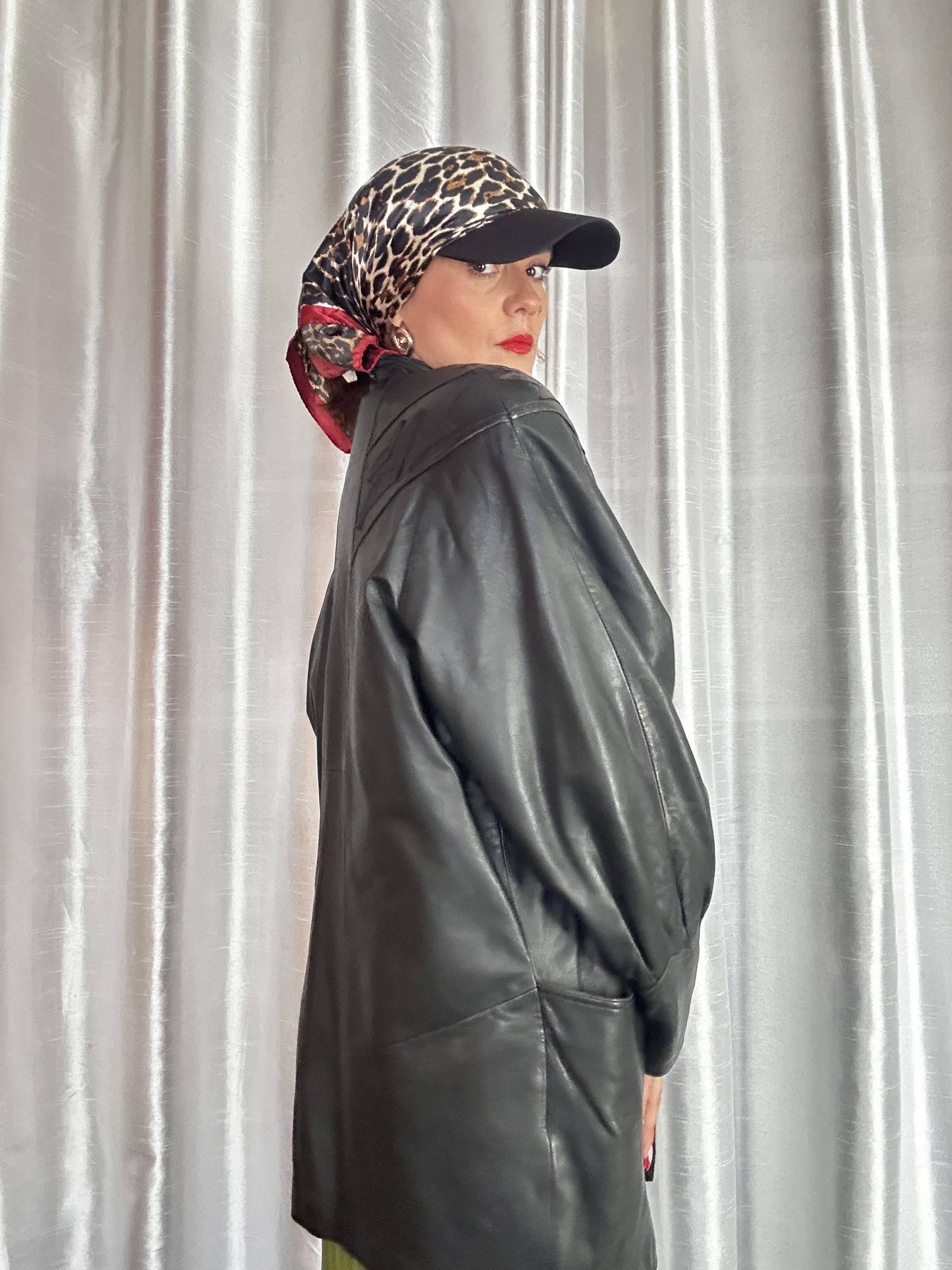 Veste en cuir d’agneau pleine fleur – made in France – Années 80 – – Image 4