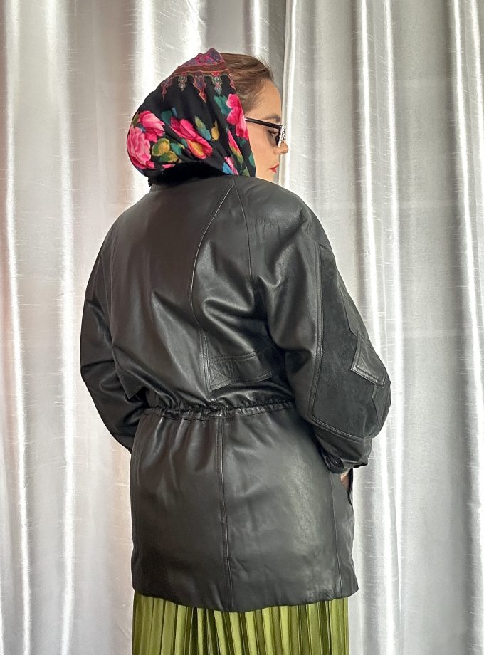Veste vintage en fleur de cuir – années 70/80 – taille unique