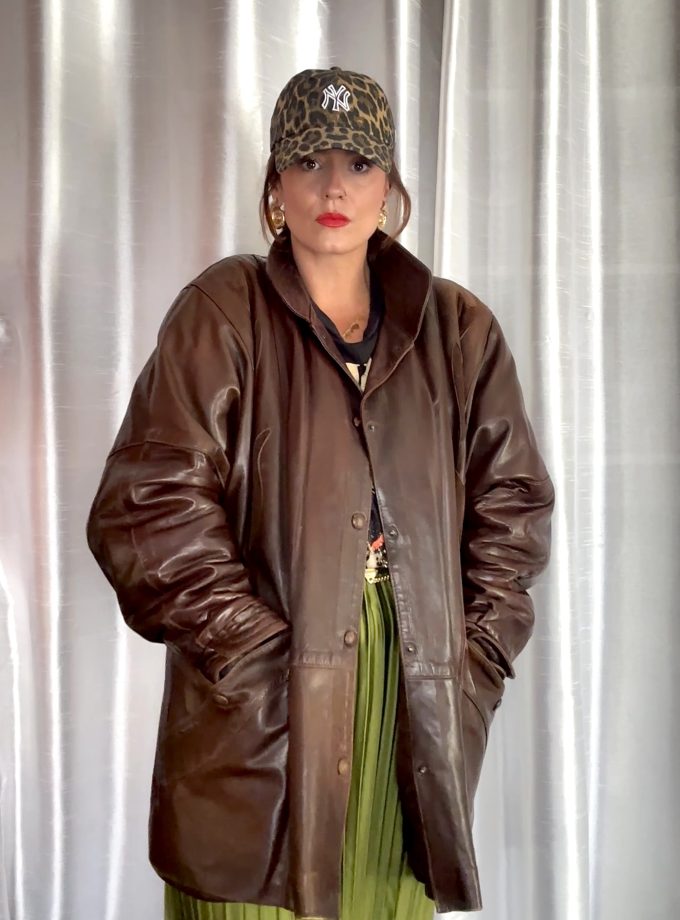 Veste en cuir marron – Flying Squad Paris – Made in France – Taille unique