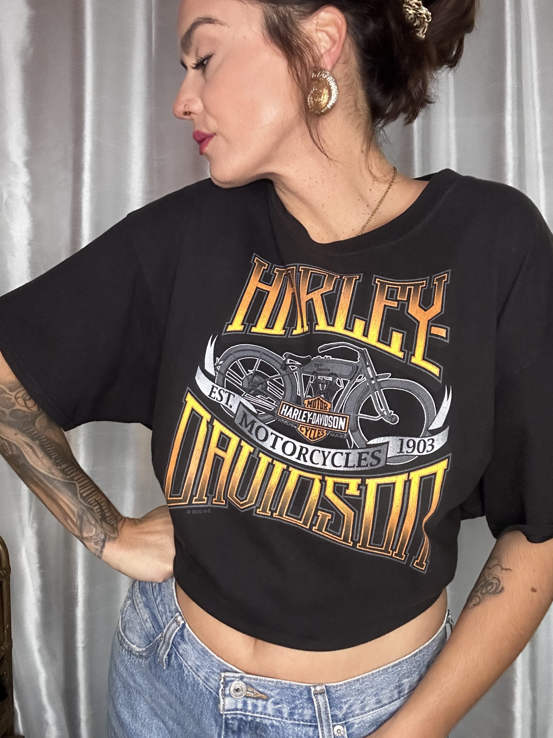 T-shirt Harley-Davidson Caen – Authentique Étiquette – Édition 20th Anniversary – Taille XL